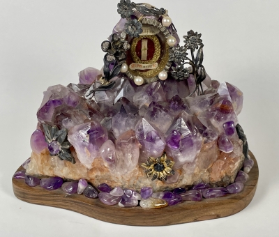 Spectacular Amethyst Reliquary with a Hair Relic of the Blessed Virgin Mary