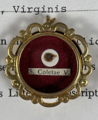 1991 Documented reliquary theca with relics of St. Colette of Corbie, patron of women seeking to conceive &amp; expectant mothers