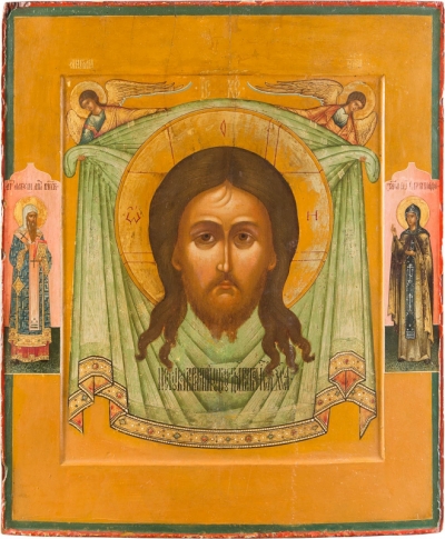Large Russian Icon - The Holy Mandylion - Image of Christ Not Made by Human Hands