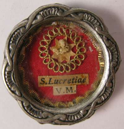 Reliquary theca with relics of Saint Lucretia of Merida