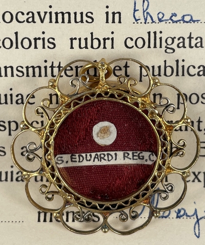 Documented Reliquary Theca with the First-Class Relic of Saint Edward the Confessor, King of England