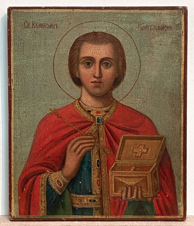 Russian Icon - The Unmercenary Healer Panteleimon (Pantaleon)