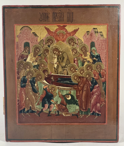 Russian Icon - The Dormition of the Most Holy Mother of God