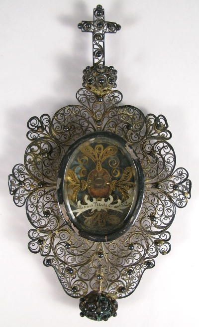 Reliquary with relic from the Titulus Crucis (INRI) of the True Cross of Jesus
