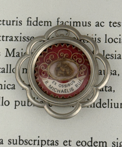 1972 Documented reliquary theca with relic of Blessed Michele Rua, S.D.B.