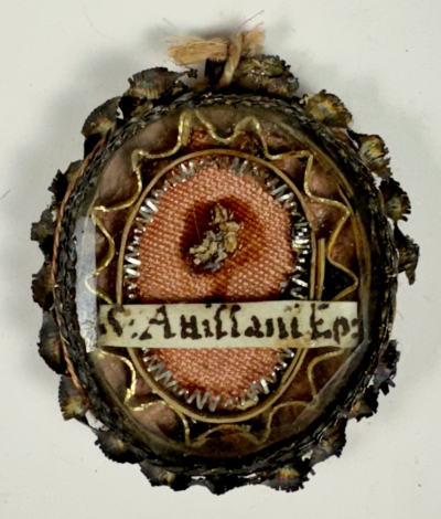 Reliquary theca with relic of St. Ansanus, the Apostle of Siena