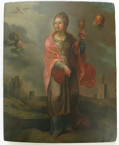 Russian Icon - St. Barbara the Great Martyress of Heliopolis