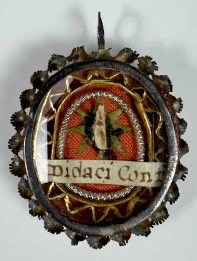 Reliquary theca with relics of St. Didacus of Alcalá O.F.M. (Diego de Alcalá)
