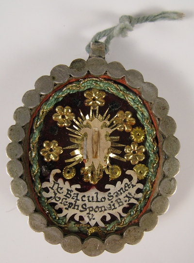 Reliquary theca with relics of the Staff (ex Baculo) Saint Joseph, Husband of the Blessed Virgin Mary