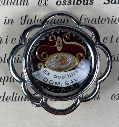 Documented reliquary theca with relics of Saint Dominic Savio, patron of falsely accused people
