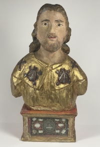 Bust reliquary with a relic of St. Roch (Rocco), invoked against pandemics