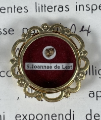 1988 Documented reliquary with relics of St. Jeanne de Lestonnac, O.D.N., founder of the Sisters of the Company of Mary, Our Lady