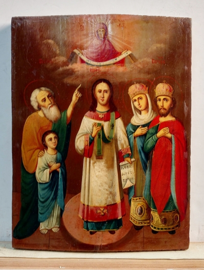 Russian icon - The Protection of the Most Holy Mother of God (Pokrov)