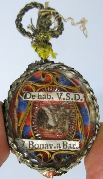 Reliquary theca with relic of Saint Bonaventure