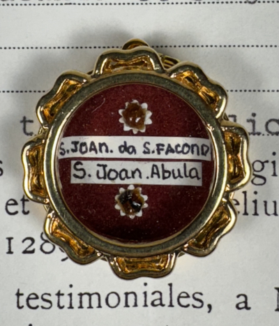 1994 Vatican-documented theca with relics of St. John of San Facundo &amp; St. John of Ávila