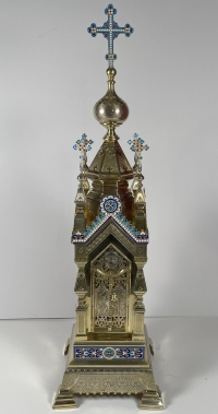 Spectacular Russian Orthodox Silver Church Liturgical Tabernacle
