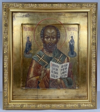 Fancy Russian Icon - Saint Nicholas the Wonderworker of Myra