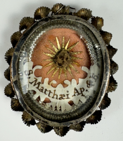 Reliquary theca with relics of St. Matthew the Apostle &amp; Evangelist