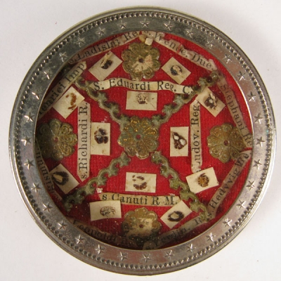 Reliquary theca with relics of 12 Royal Saints:  St Ladislaus, St Wenceslaus, St Stephen, St Hedwig, St Louis, St Canute, St Saint Ferdinand​, St Leopold, St Richard, St Sigismund, St Henry &amp; St Edward
