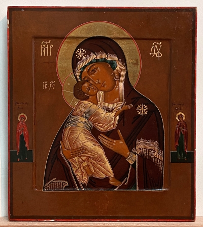 Russian Icon - Our Lady of Vladimir painted by Gavriil Frolov (Estonia)