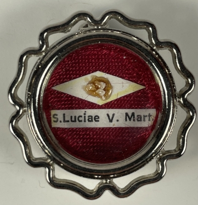 Vatican Reliquary theca with relic of Martyr Saint Lucia of Syracuse, Protectress in Epidemics