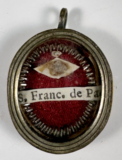 Vatican reliquary theca with relic of St. Francis of Paola, founder of the Order of Minims