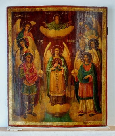 Russian icon - The Assembly of Archangel Gabriel