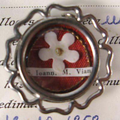 Documented theca with relic of Saint Jean-Baptiste-Marie Vianney, (John Vianney) T.O.S.F.