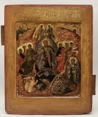 ca. 1600 Fine Russian Icon - Christ&#039;s Resurrection &amp; Descent into the Hades