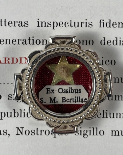 1961 Documented reliquary theca with relics of St. Maria Bertilla Boscardin