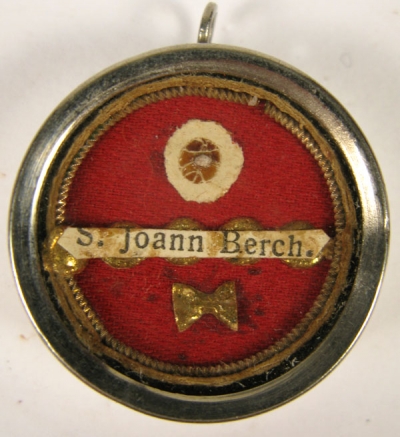 Reliquary theca with relics of Saint John Berchmans, Jesuit scholastic