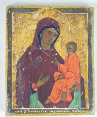 Small Russian Icon - Our Lady of Tikhvin