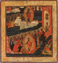 16c Russian Icon of the Resurrection and the Descent into Hell (Anastasis)