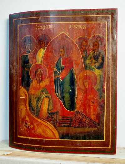 Russian icon - The Descent of Christ into the Hades