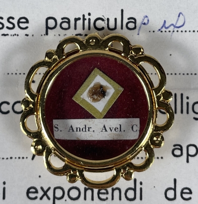 1991 Documented reliquary theca with relics of Saint Andrew Avellino