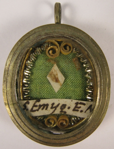 Reliquary theca with relics of St. Emygdius, Martyr &amp; Protector from Earthquakes