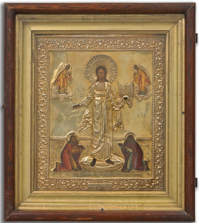 Russian Icon - Savior of Smolensk in silver revetment cover