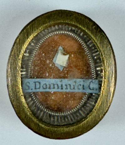 Reliquary theca with relic of St. Dominic de Guzmán, founder of the Dominican Order
