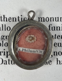 1853 Documented reliquary theca with relic of St. Philomena, Martyr