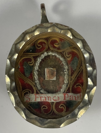Reliquary theca with a relic of Saint Francis of Paula, founder of the Roman Catholic Order of Minims