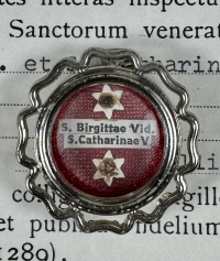 1988 Vatican documented theca with relics of St. Bridget of Sweden &amp; St. Catherine of Sweden