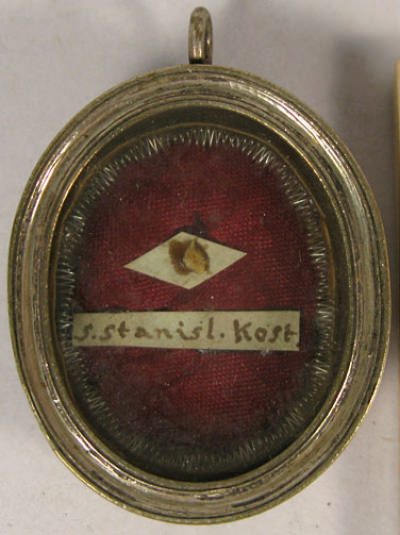 Theca with a first class ex ossibus relic of Saint Stanislaw Kostka