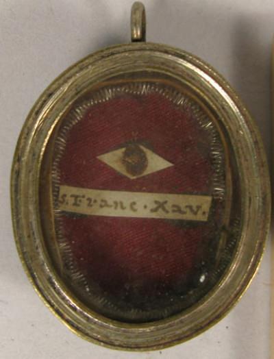 Theca with a first class ex ossibus relic of Saint Francis Xavier