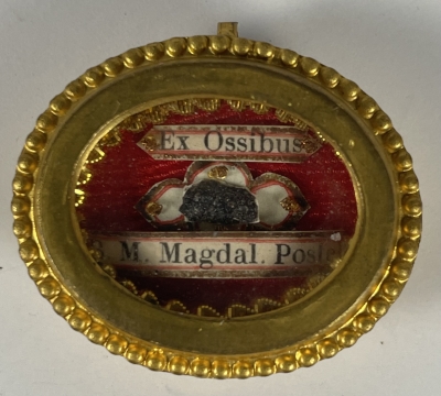 Reliquary theca with first-class relic of Saint Marie-Madeleine Postel, founder of the Sisters of Christian Schools