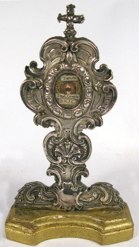 Reliquary Monstrance with relic from the Titulus Crucis (INRI) of the True Cross of Jesus