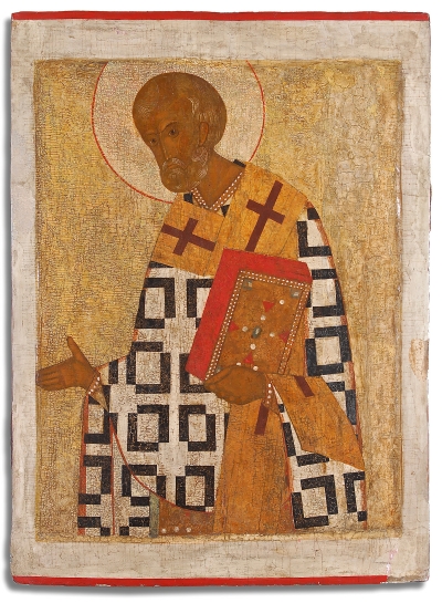 16c Russian Icon - St. Nicholas the Wonderworker of Myra from Iconostasis