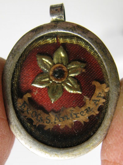 Silver theca with the first class relic of Saint Andrew the Apostle
