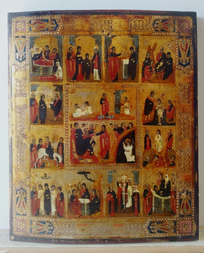 Russian Icon - The Resurrection &amp; Orthodox Feasts