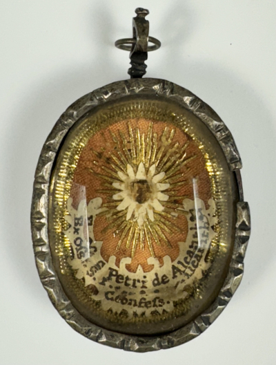 Reliquary theca with relics of St. Peter of Alcantara, O.F.M., Patron Saint of Brazil