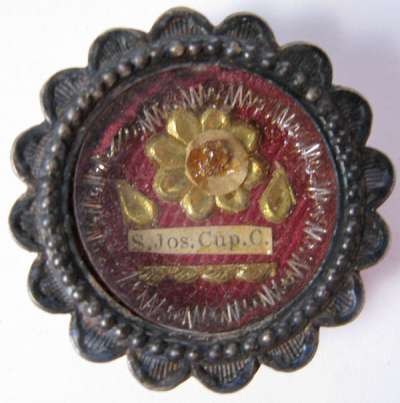 Reliquary theca containing relics of Saint Joseph of Cupertino